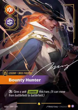 Miss Fortune, Bounty Hunter — Riftbound signature card OGN 309