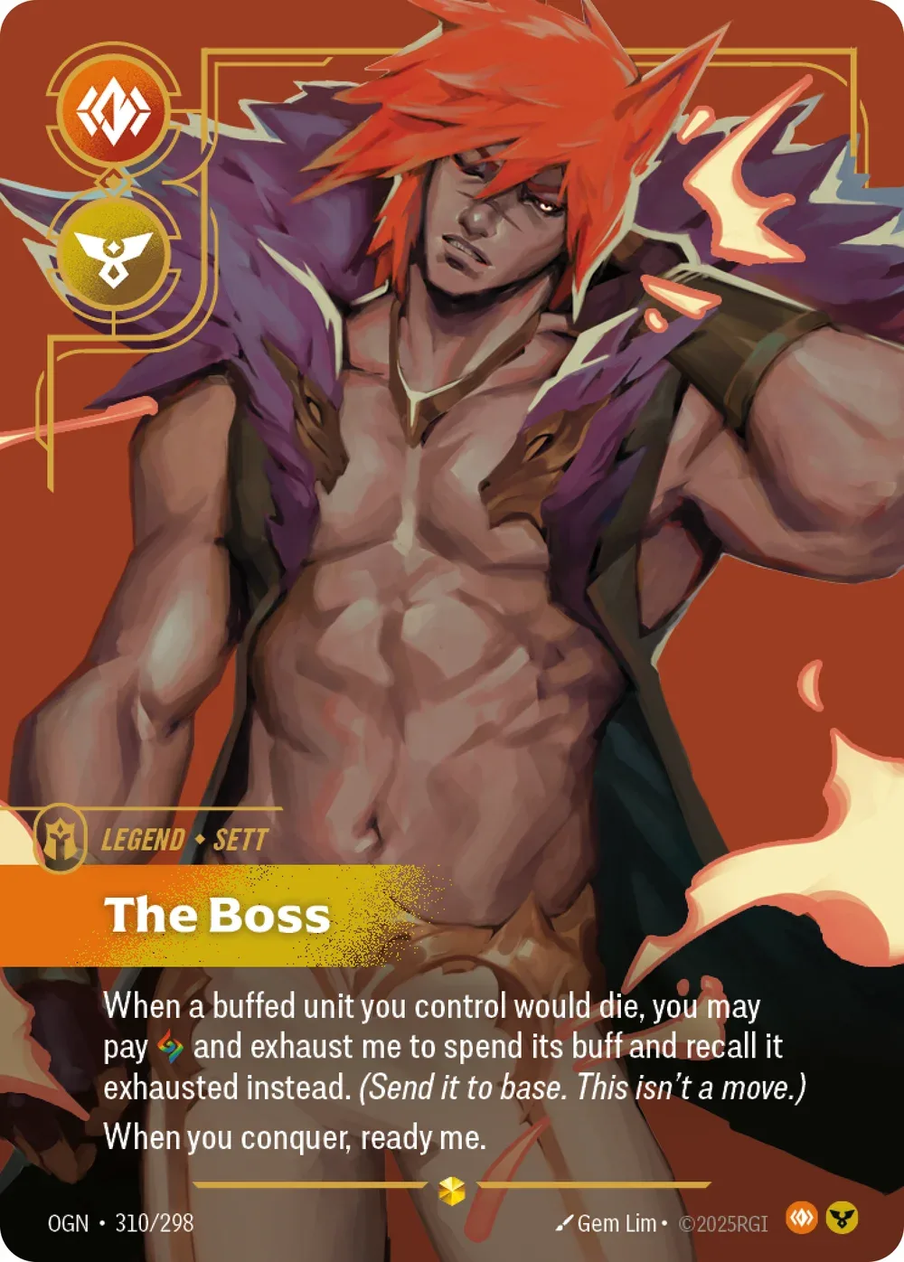 Sett, The Boss — Riftbound overnumbered card OGN 310