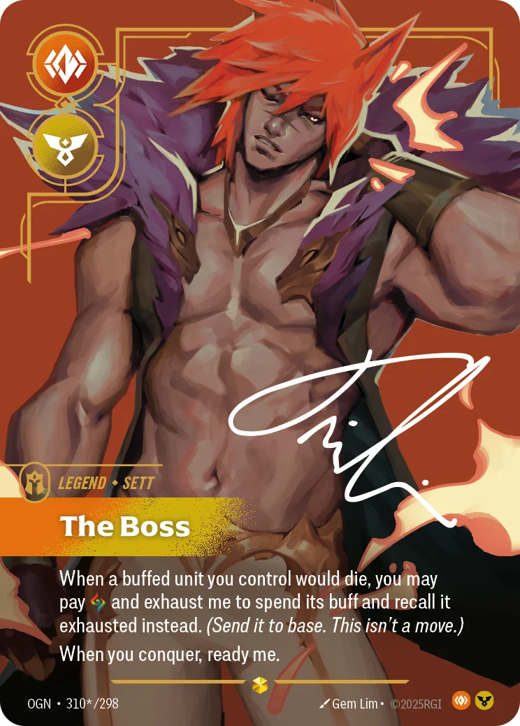 Sett, The Boss — Riftbound signature card OGN 310