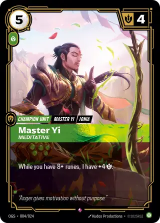 Yi, Meditative — Riftbound card OGS 004