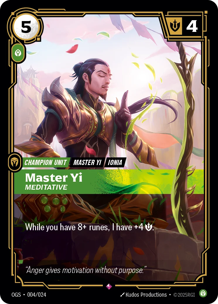 Yi, Meditative — Riftbound card OGS 004