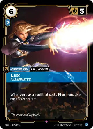 Lux, Illuminated — Riftbound card OGS 006
