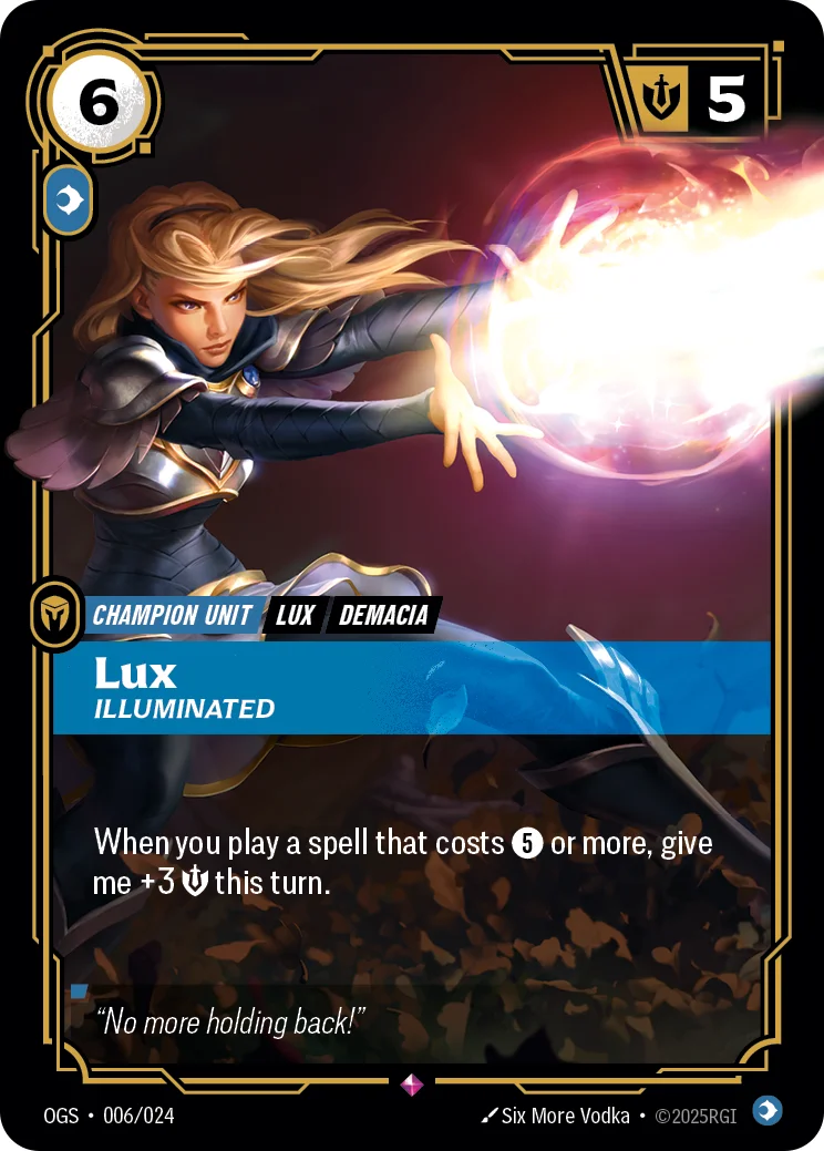 Lux, Illuminated — Riftbound card OGS 006