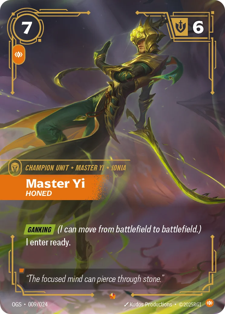 Yi, Honed — Riftbound Epic card OGS 009