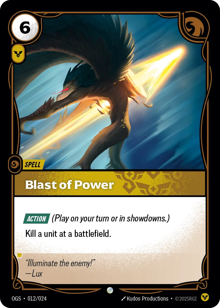 Blast of Power — Riftbound card OGS 012