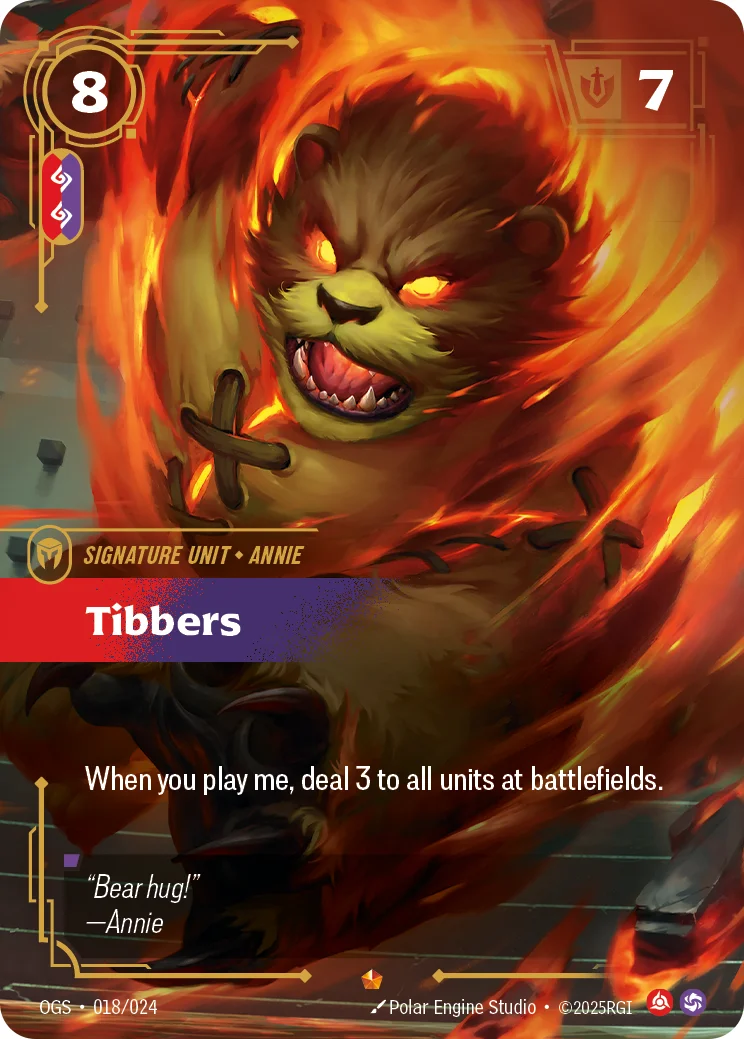 Tibbers — Riftbound Epic card OGS 018