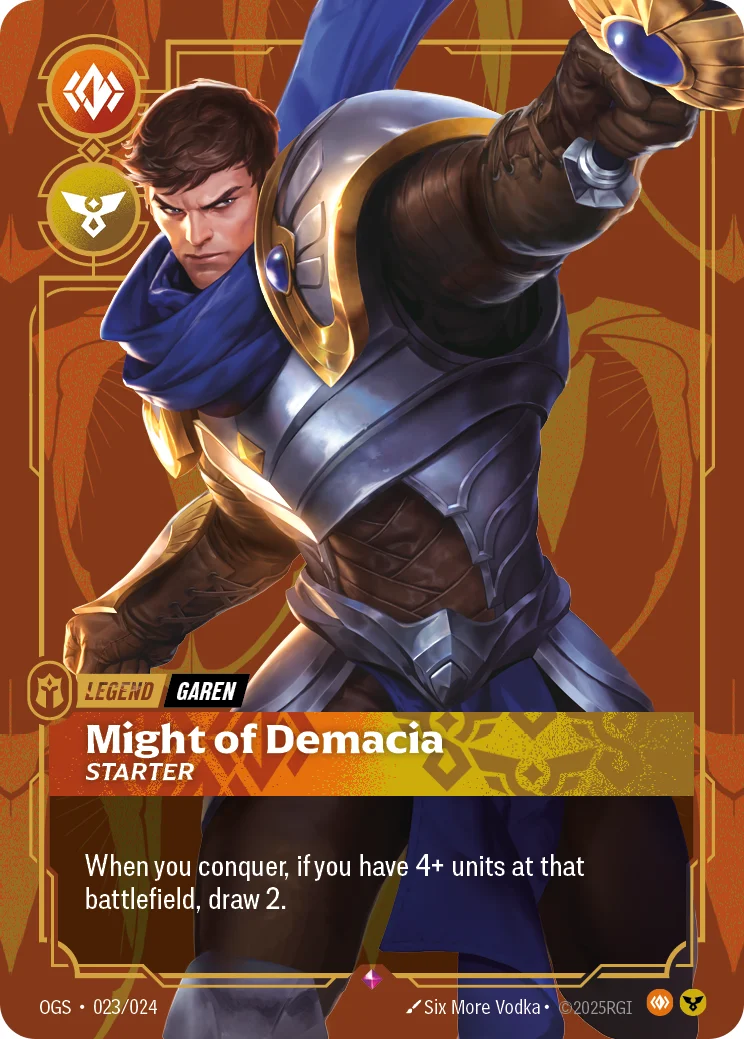 Garen, Might of Demacia - Starter — Riftbound card OGS 023