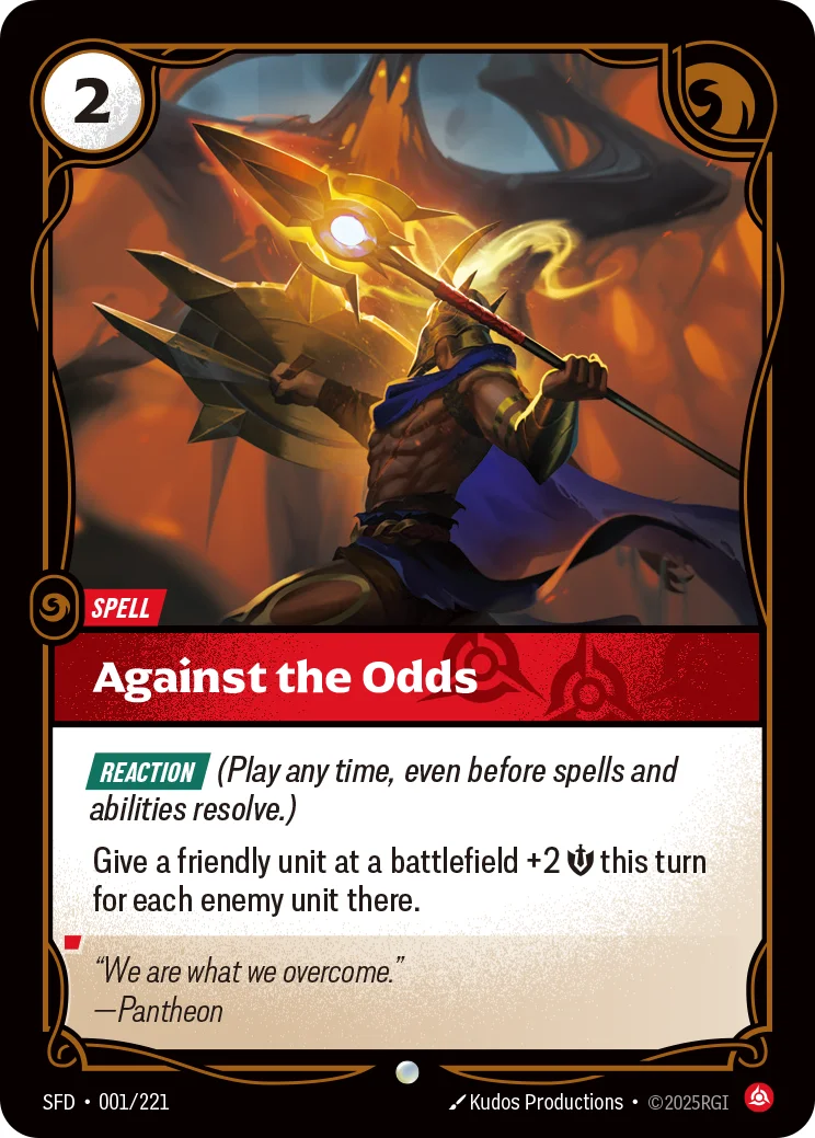 Against the Odds — Riftbound card SFD 001
