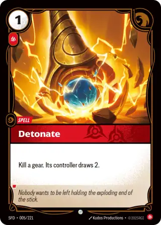 Detonate — Riftbound card SFD 005
