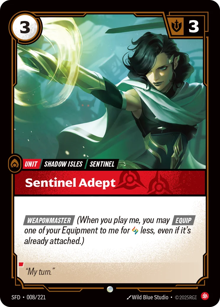 Sentinel Adept — Riftbound card SFD 008