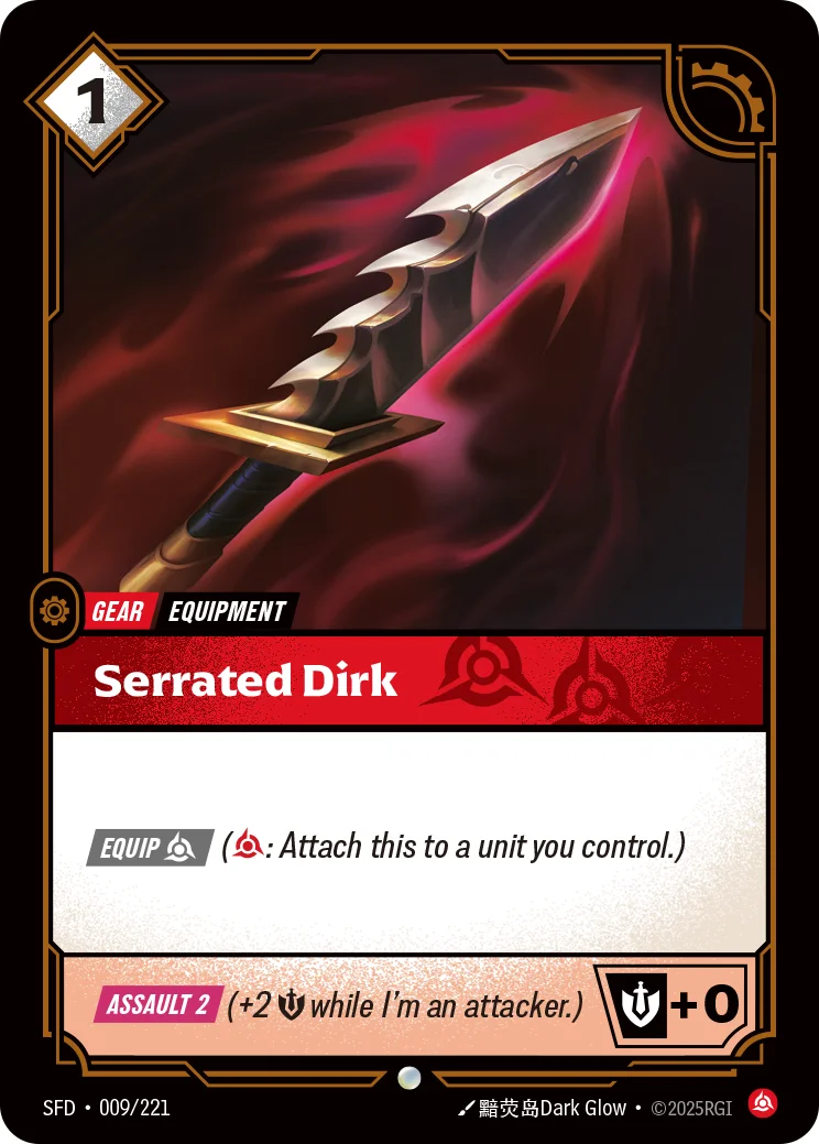 Serrated Dirk — Riftbound promo card SFD 009
