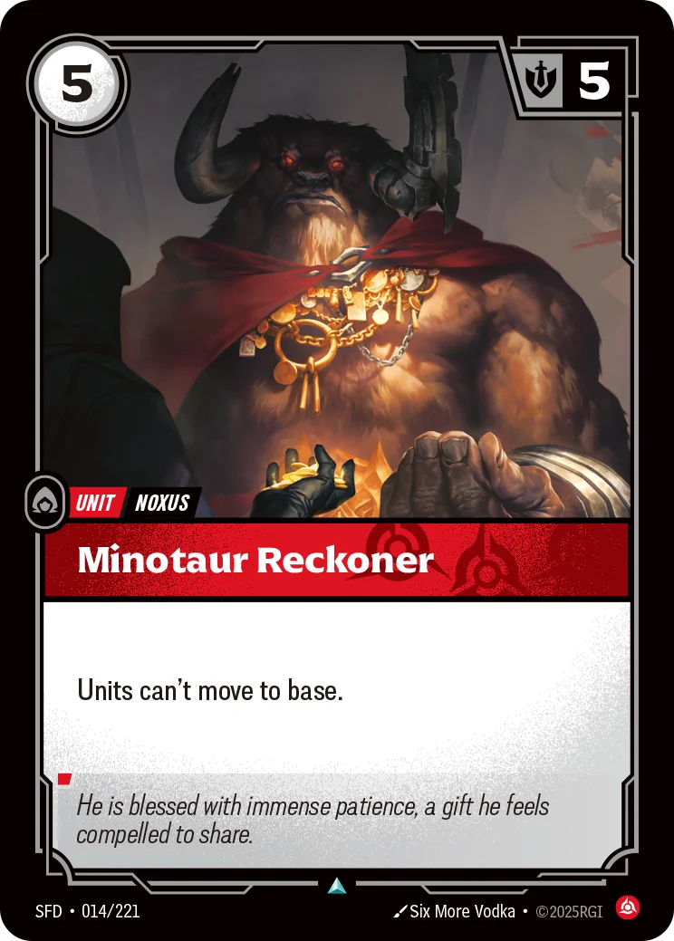 Minotaur Reckoner — Riftbound card SFD 014
