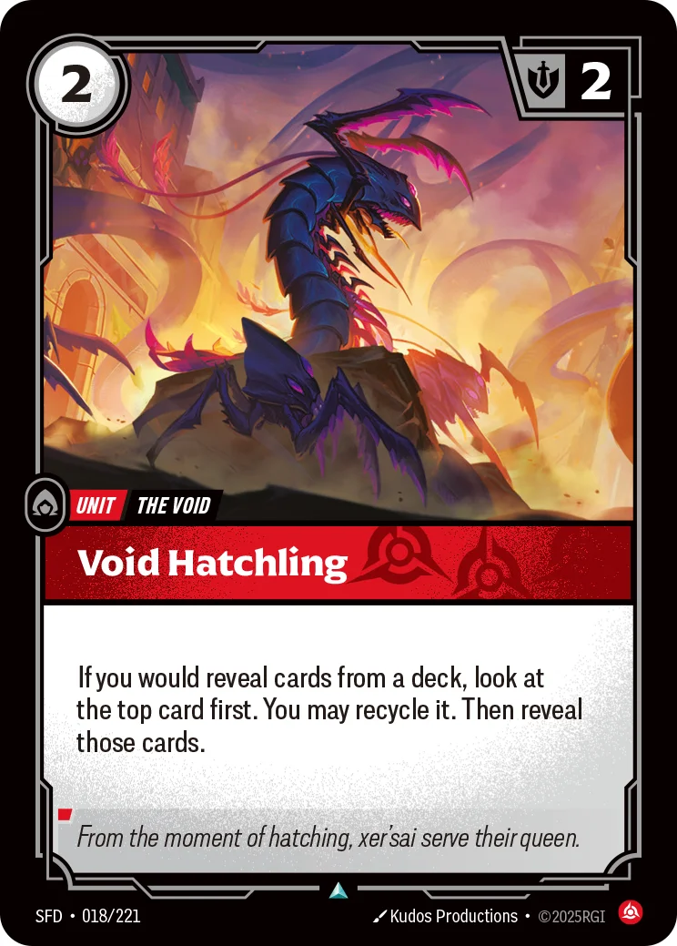 Void Hatchling — Riftbound card SFD 018