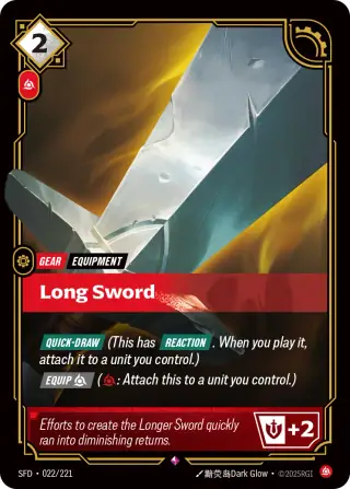 Long Sword — Riftbound card SFD 022