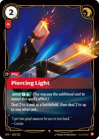 Piercing Light — Riftbound card SFD 023