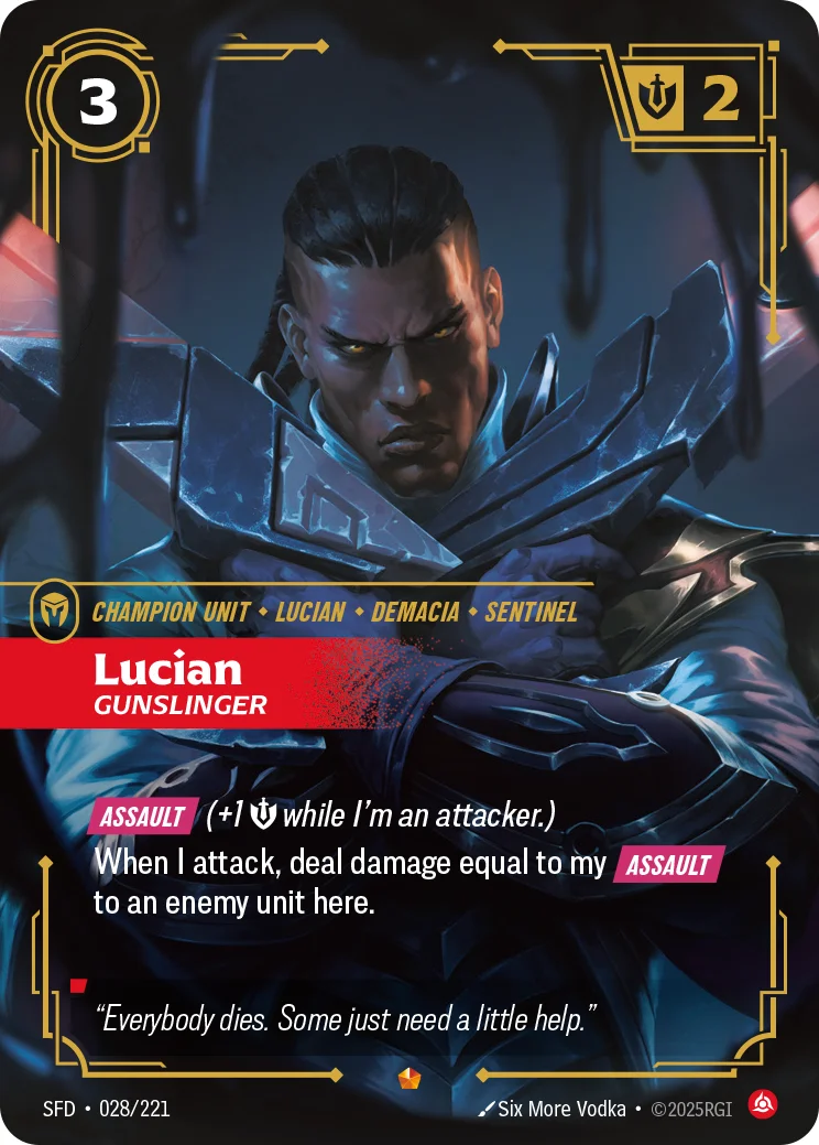 Lucian, Gunslinger — Riftbound Epic card SFD 028