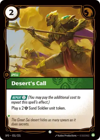 Desert's Call — Riftbound card SFD 031
