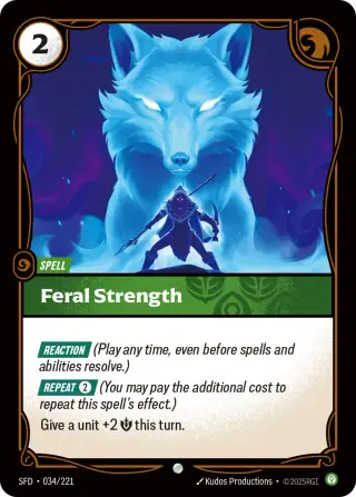 Feral Strength — Riftbound card SFD 034