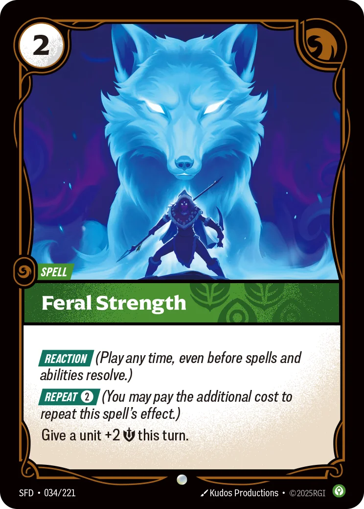 Feral Strength — Riftbound card SFD 034