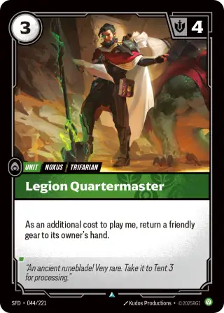 Legion Quartermaster — Riftbound card SFD 044