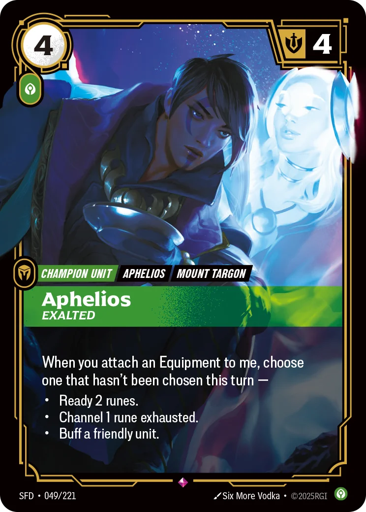 Aphelios, Exalted — Riftbound card SFD 049