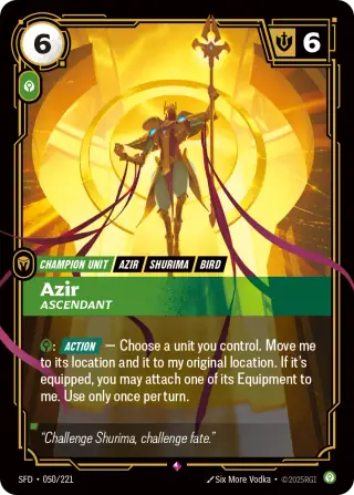 Azir, Ascendant — Riftbound card SFD 050