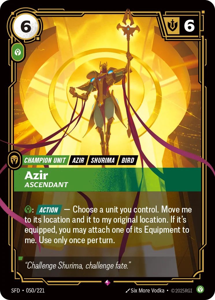 Azir, Ascendant — Riftbound card SFD 050