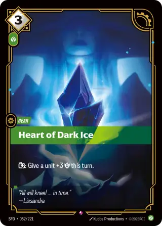 Heart of Dark Ice — Riftbound card SFD 052