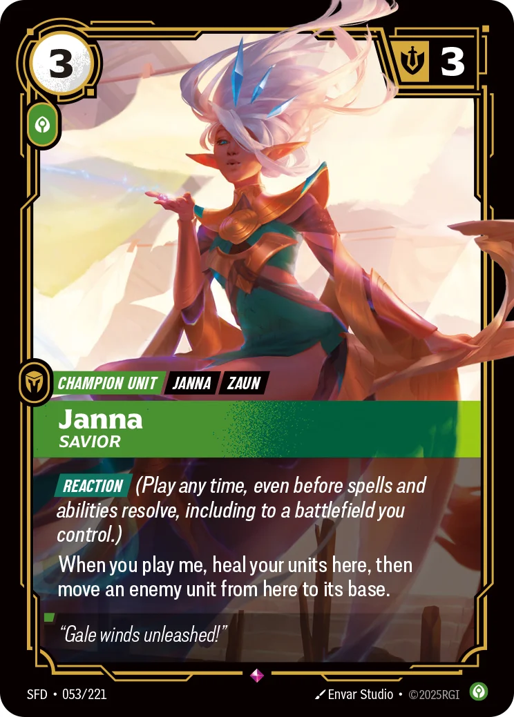 Janna, Savior — Riftbound card SFD 053