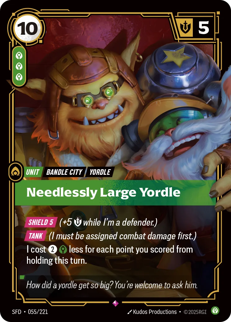 Needlessly Large Yordle — Riftbound card SFD 055
