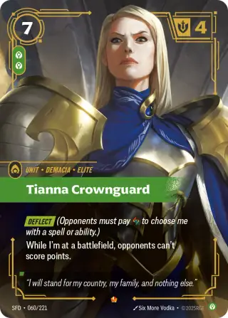 Tianna Crownguard — Riftbound Epic card SFD 060