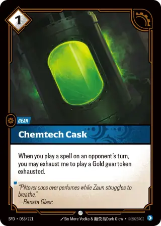Chemtech Cask — Riftbound card SFD 063
