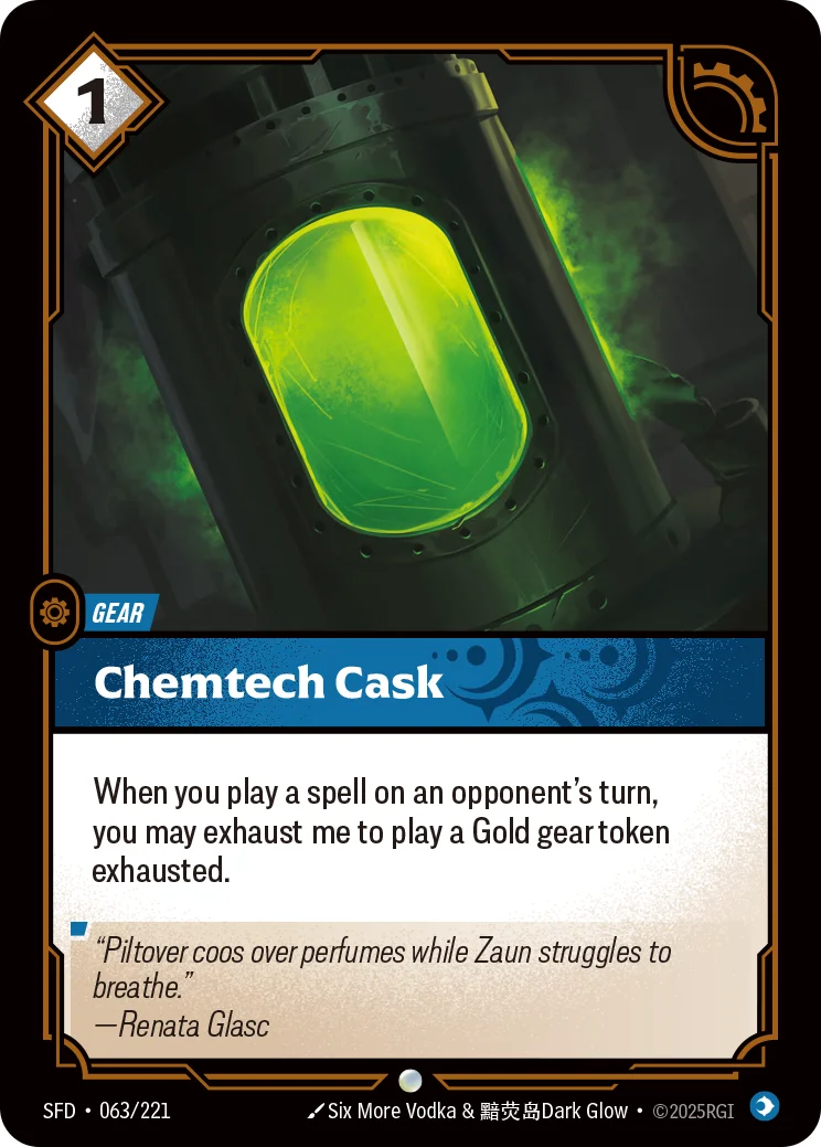 Chemtech Cask — Riftbound card SFD 063
