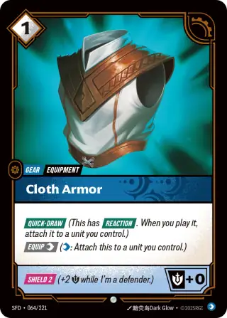 Cloth Armor — Riftbound card SFD 064
