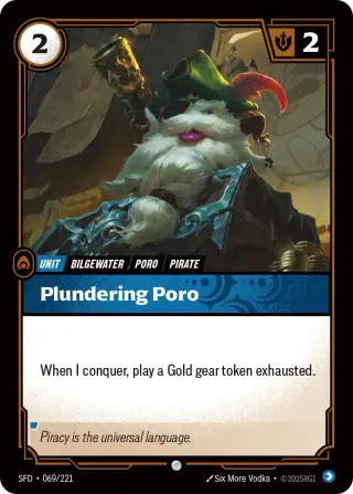 Plundering Poro — Riftbound card SFD 069