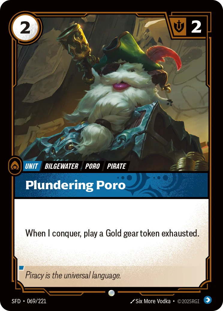 Plundering Poro — Riftbound card SFD 069