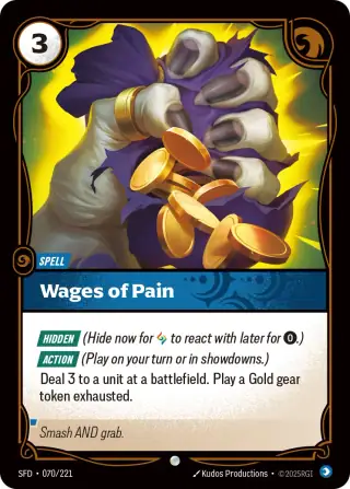 Wages of Pain — Riftbound card SFD 070