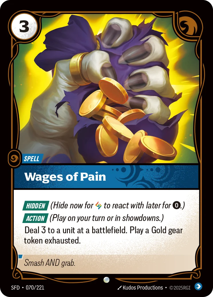 Wages of Pain — Riftbound card SFD 070