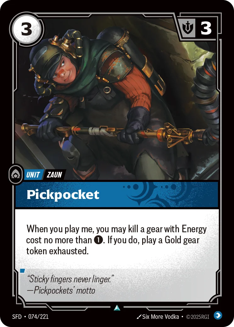 Pickpocket — Riftbound card SFD 074