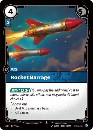Rocket Barrage — Riftbound card SFD 077