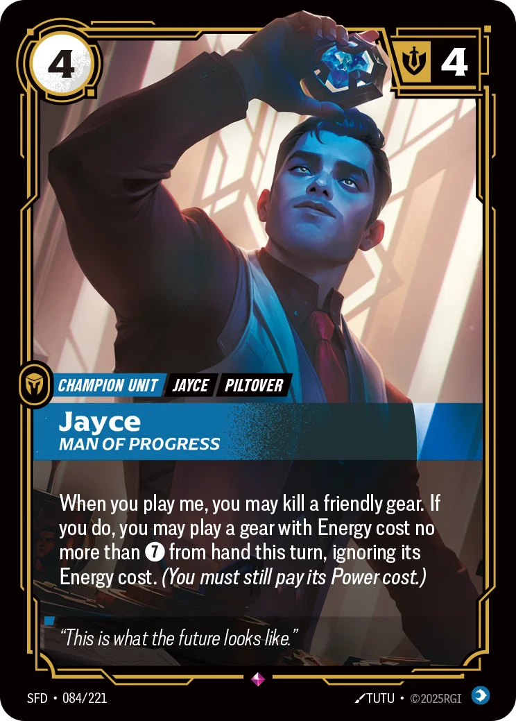 Jayce, Man of Progress — Riftbound card SFD 084