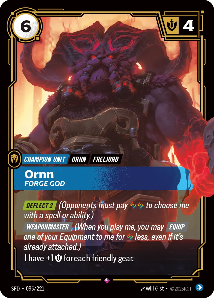 Ornn, Forge God — Riftbound card SFD 085
