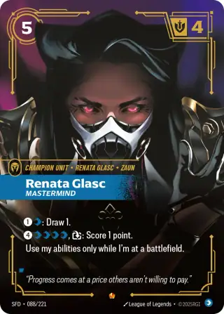 Renata Glasc, Mastermind — Riftbound Epic card SFD 088