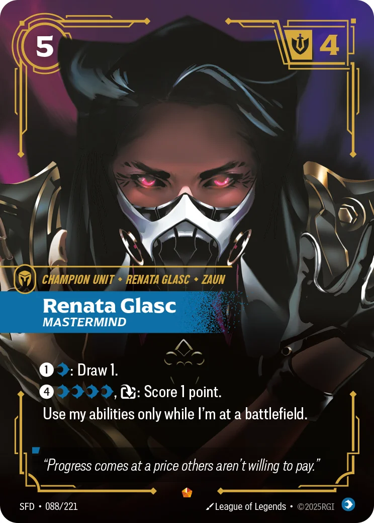 Renata Glasc, Mastermind — Riftbound Epic card SFD 088