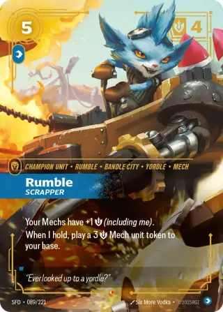 Rumble, Scrapper — Riftbound Epic card SFD 089