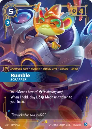 Rumble, Scrapper — Riftbound Showcase card SFD 089a