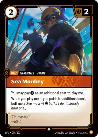 Sea Monkey — Riftbound card SFD 098