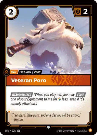 Veteran Poro — Riftbound card SFD 099