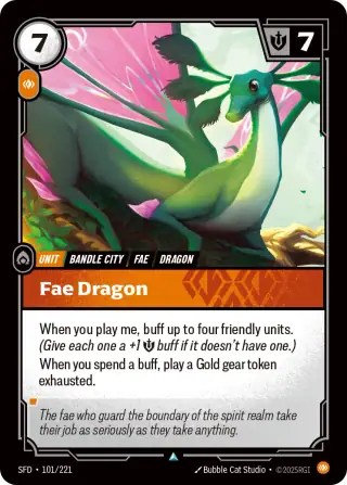 Fae Dragon — Riftbound card SFD 101