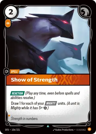 Show of Strength — Riftbound card SFD 106